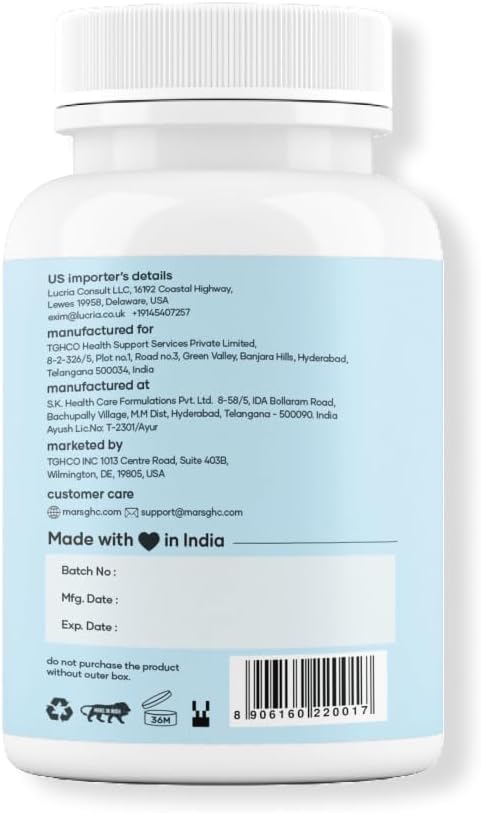 GHC Natural Surge Max Caps - Mars Blend with Shilajit, Safed Musli, and Gokshura for Overall Well Being - Pack of 1