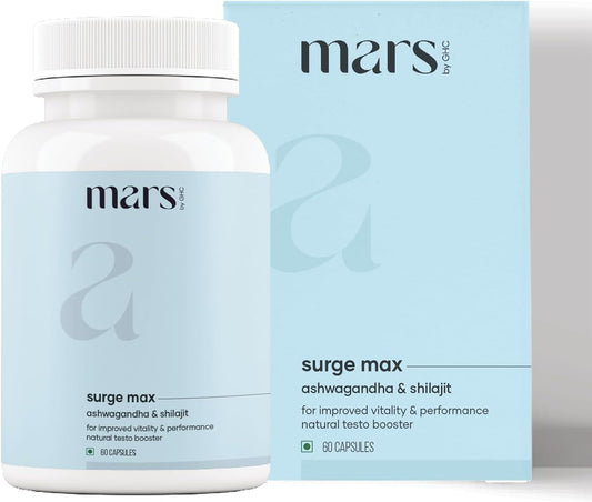 GHC Natural Surge Max Caps with Shilajit, Safed Musli, and Gokshura for Overall Well Being - 60 Capsules