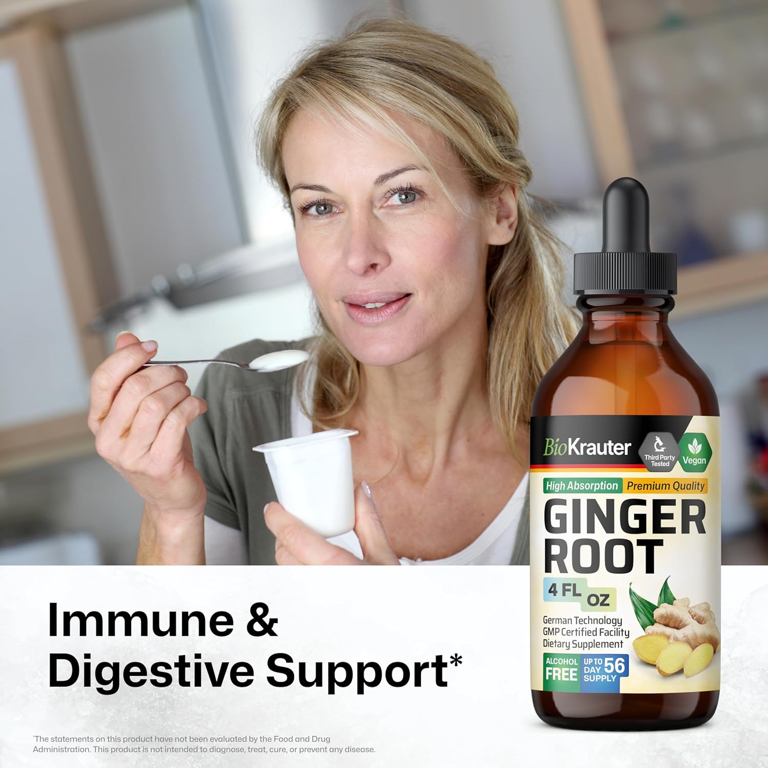 Ginger Root Tincture and Dandelion Gummies Bundle - 4 Fl. Oz. and 60 Gummies