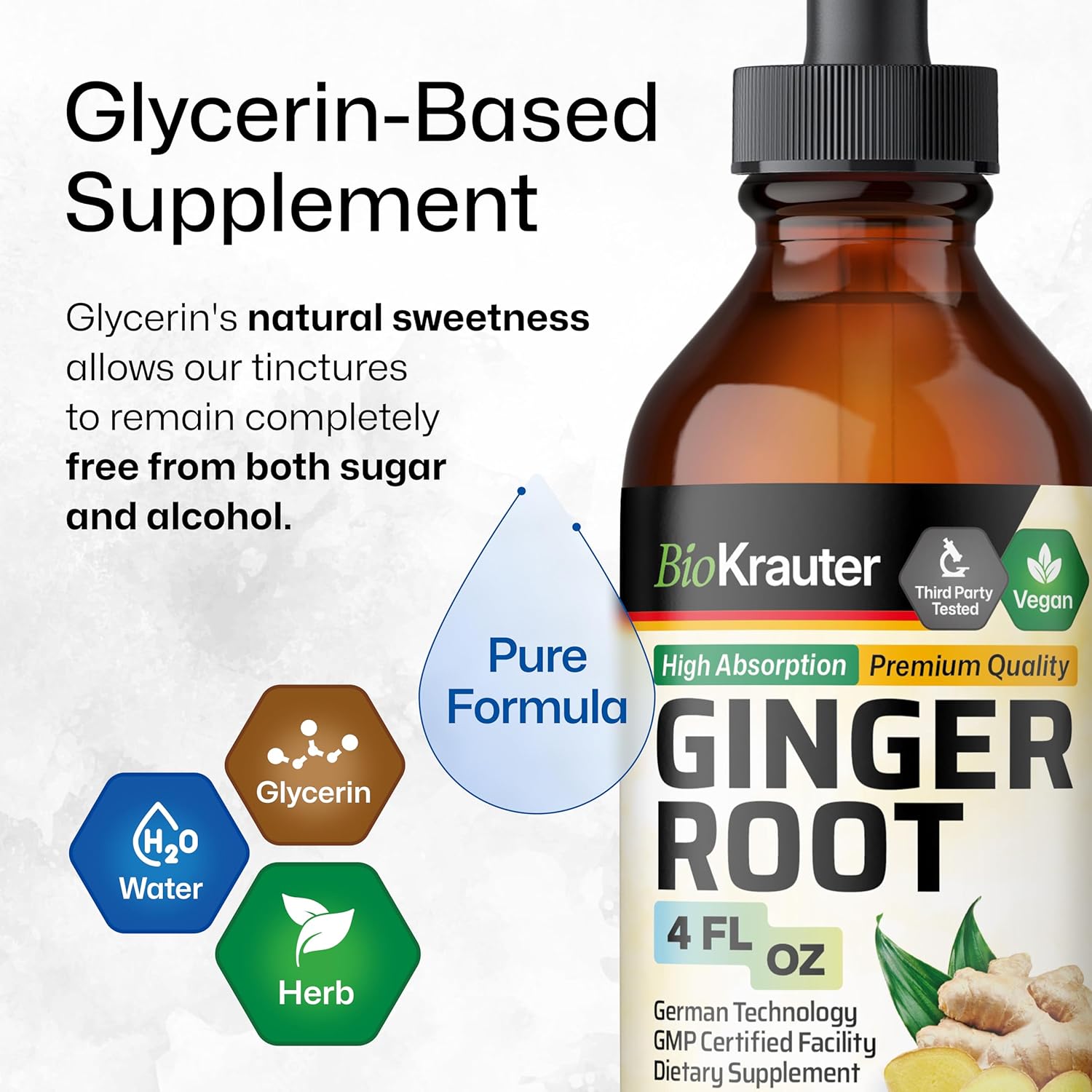 Ginger Root Tincture and Dandelion Gummies Bundle - 4 Fl. Oz. and 60 Gummies