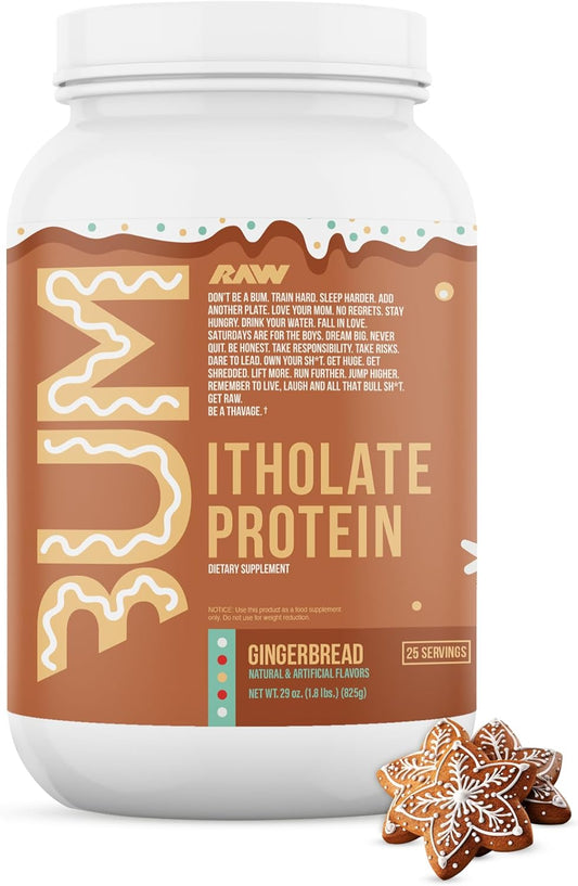 Gingerbread Whey Isolate Protein Powder - Grass-Fed Sports Nutrition for Muscle Growth & Recovery - Low-Fat, Low Carb, 25 Servings