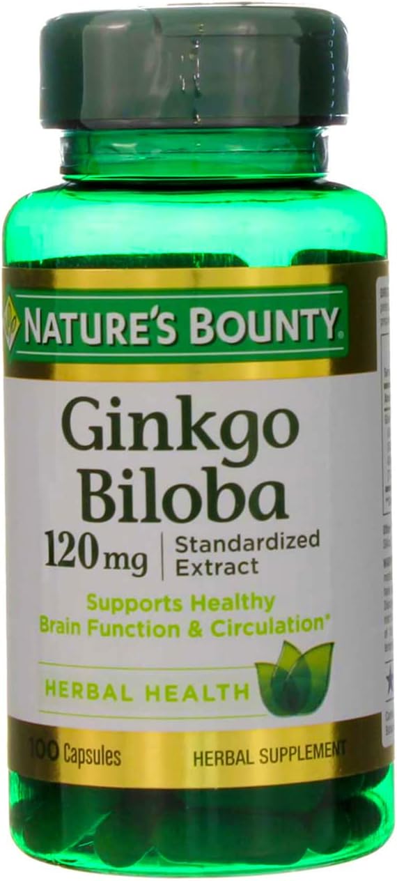 Ginkgo Biloba 120mg Double Strength Capsules - 200 Count, 2-Pack by Nature's Bounty
