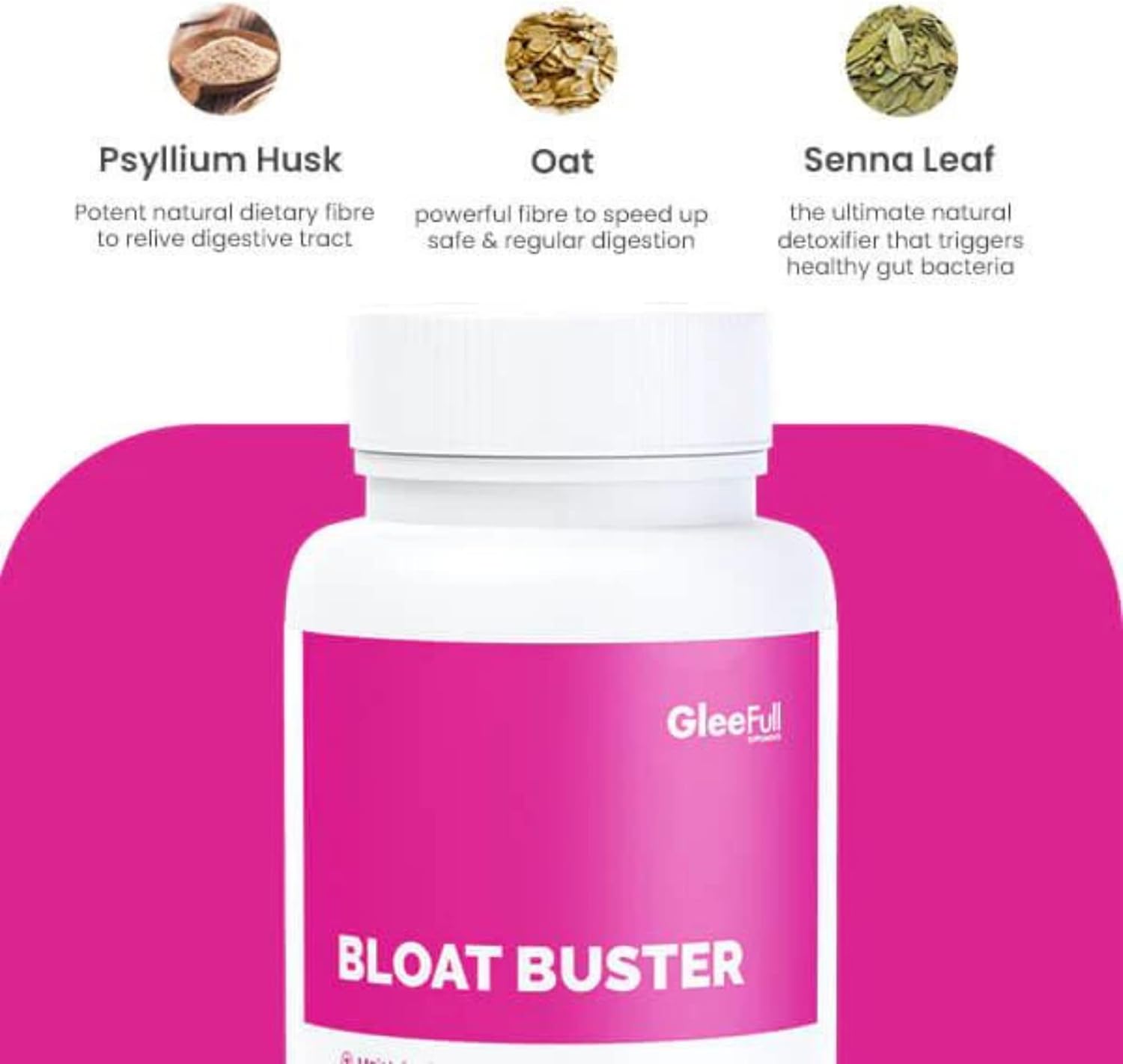 GleeFull Supplements Bloat Buster: Relief for Women's Bloating - Digestive Enzymes (3 Pack)