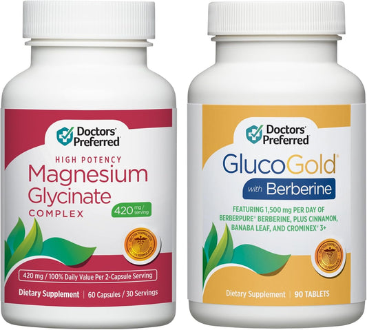GlucoGold Supplement with Berberine and Magnesium Glycinate - Recommended by Doctors