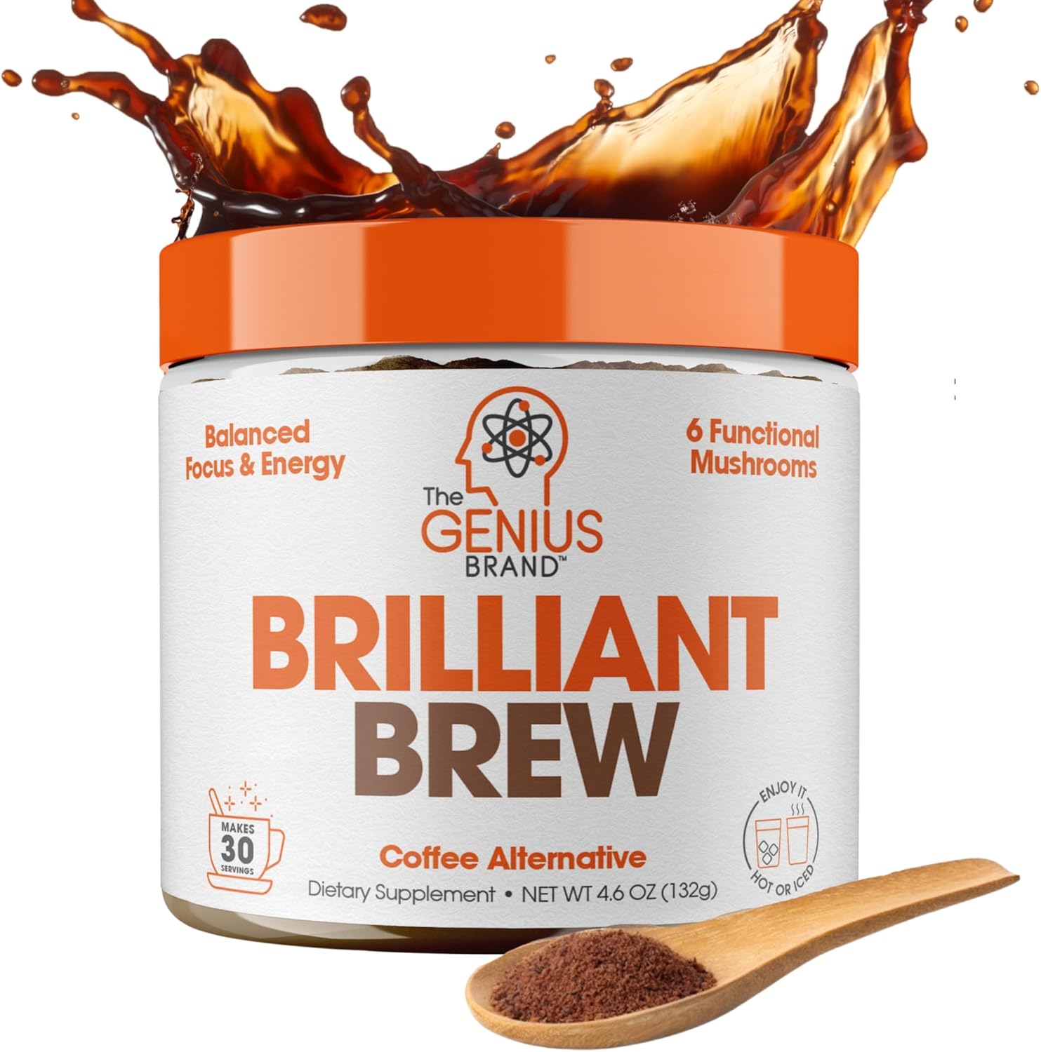 Glucomannan Fiber Capsules & Brilliant Brew Coffee Alternative - Wellness Bundle for Digestive Health, Focus, and Natural Energy