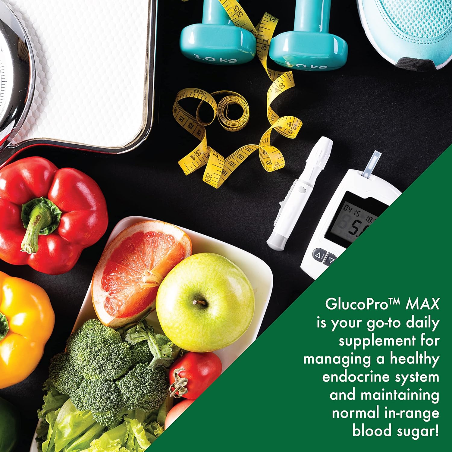 GlucoPro Max Supplement - 1,500mg Berberine, Chrominex, Chromium, 1,000mg Cinnamon | Vegan, Non-GMO, Gluten Free - 90 Capsules