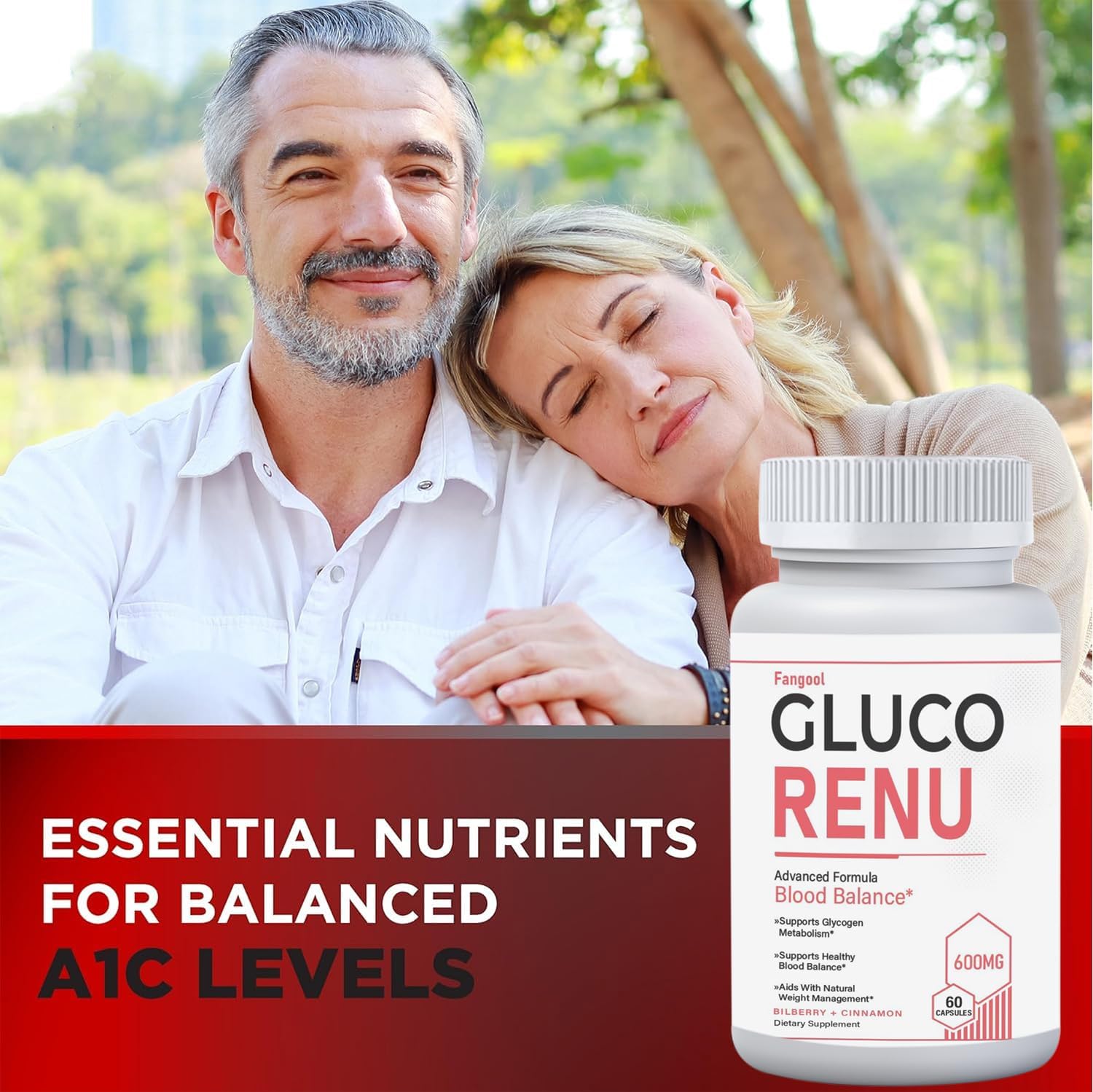 GlucoRenu Maximum Strength Supplement - Advanced Formula with 60 Capsules (2 Pack)