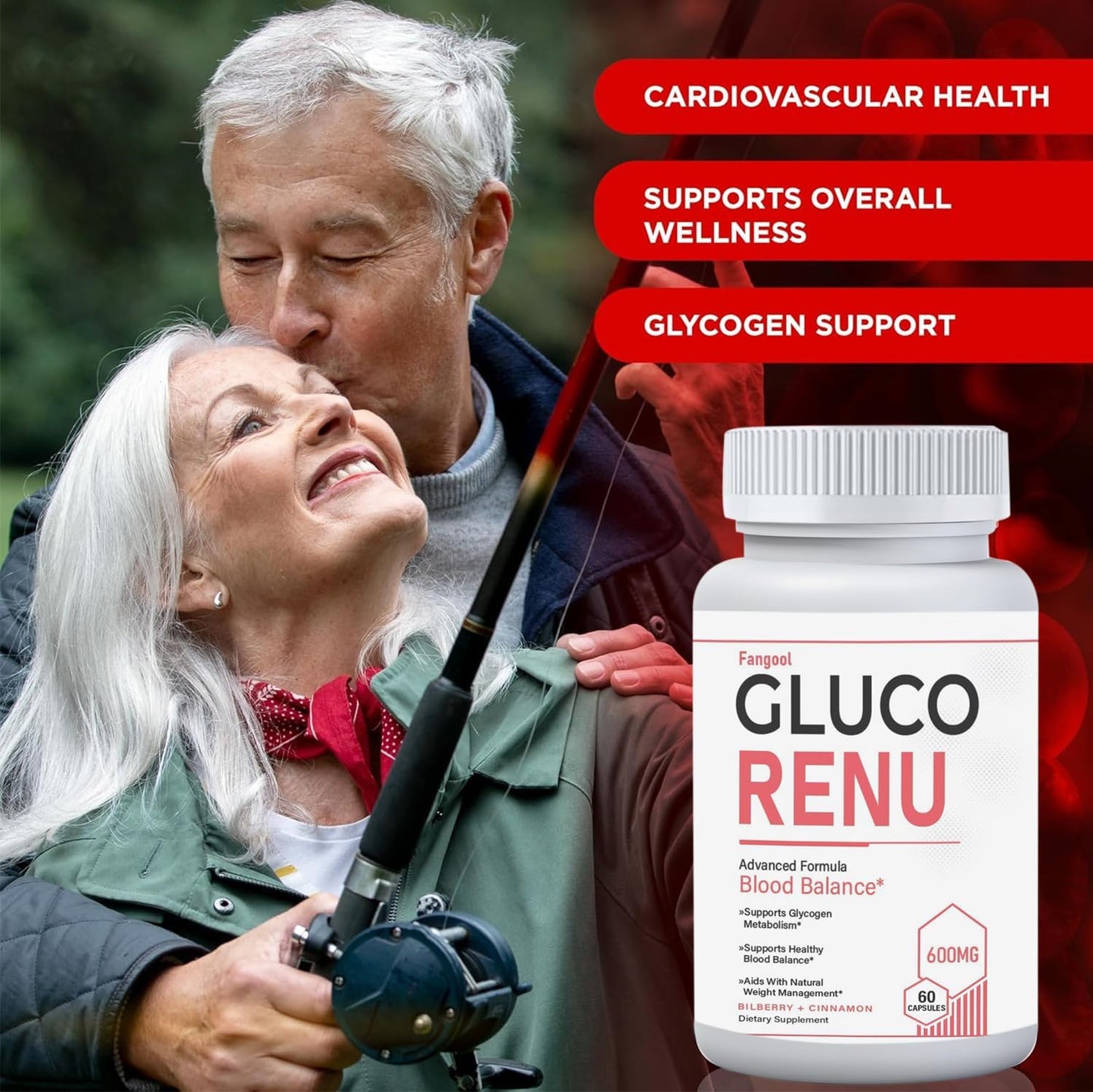 GlucoRenu Maximum Strength Supplement - Advanced Formula with 60 Capsules (2 Pack)