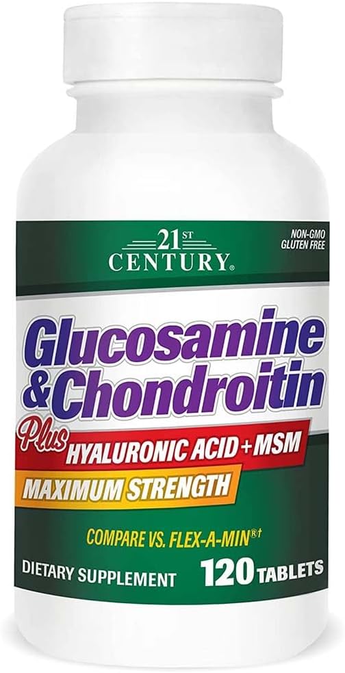 Glucosamine and Chondroitin Plus Tablets for Joint Health, 120 Count
