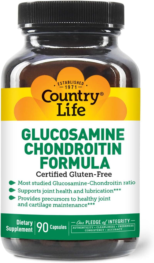 Glucosamine Chondroitin 1500mg/1200mg Capsules for Joint Health - Supports Cartilage and Tendon Health - Gluten Free, Non-GMO - 90 Capsules for Adults