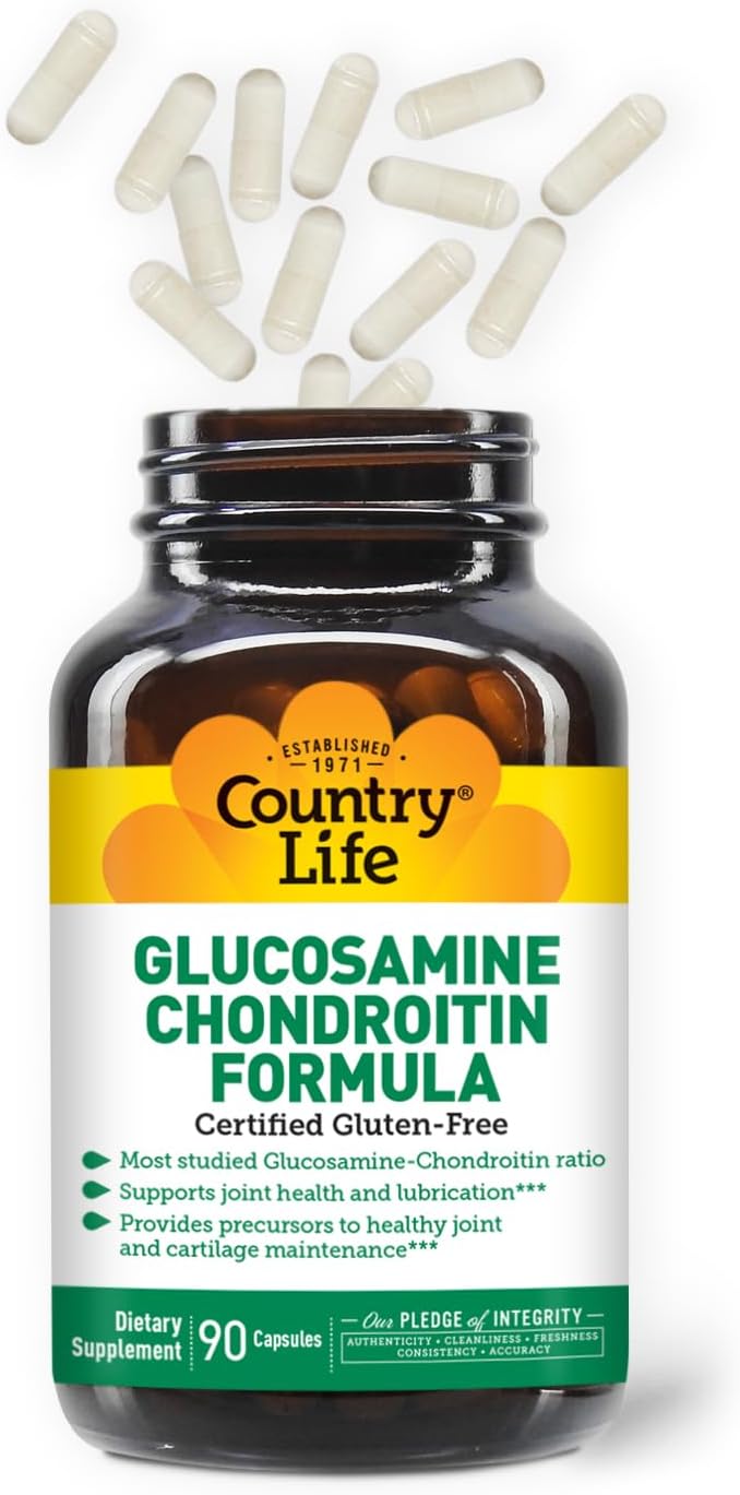Glucosamine Chondroitin 1500mg/1200mg Capsules for Joint Health - Supports Cartilage and Tendon Health - Gluten Free, Non-GMO - 90 Capsules for Adults