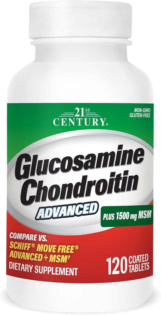 Glucosamine Chondroitin Advanced Supplement for Joint Health - 120 Tablets in 21st Century Healthcare (27291)