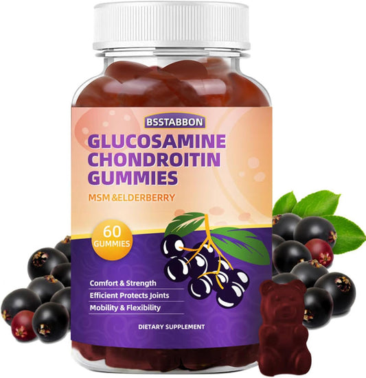 Glucosamine Chondroitin Gummies Supplement for Joint Health - 60 Gummies for Men and Women