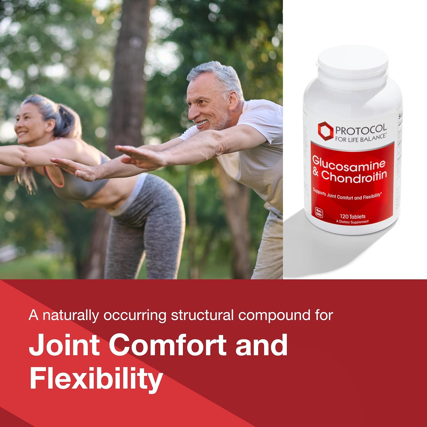 Glucosamine & Chondroitin Joint Support Supplement - Non-GMO, Dairy Free - 120 Tablets