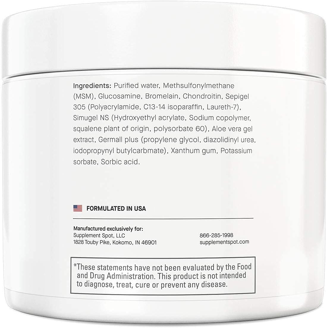 Glucosamine Chondroitin MSM Gel - Joint Health Support for Women & Men - 4 oz Gel (90 Day Supply)