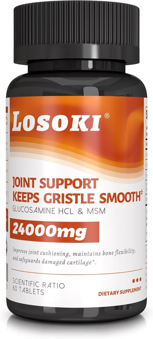Glucosamine Chondroitin MSM Joint Support Supplement - 60 Tablets for Joint Health by Losoki