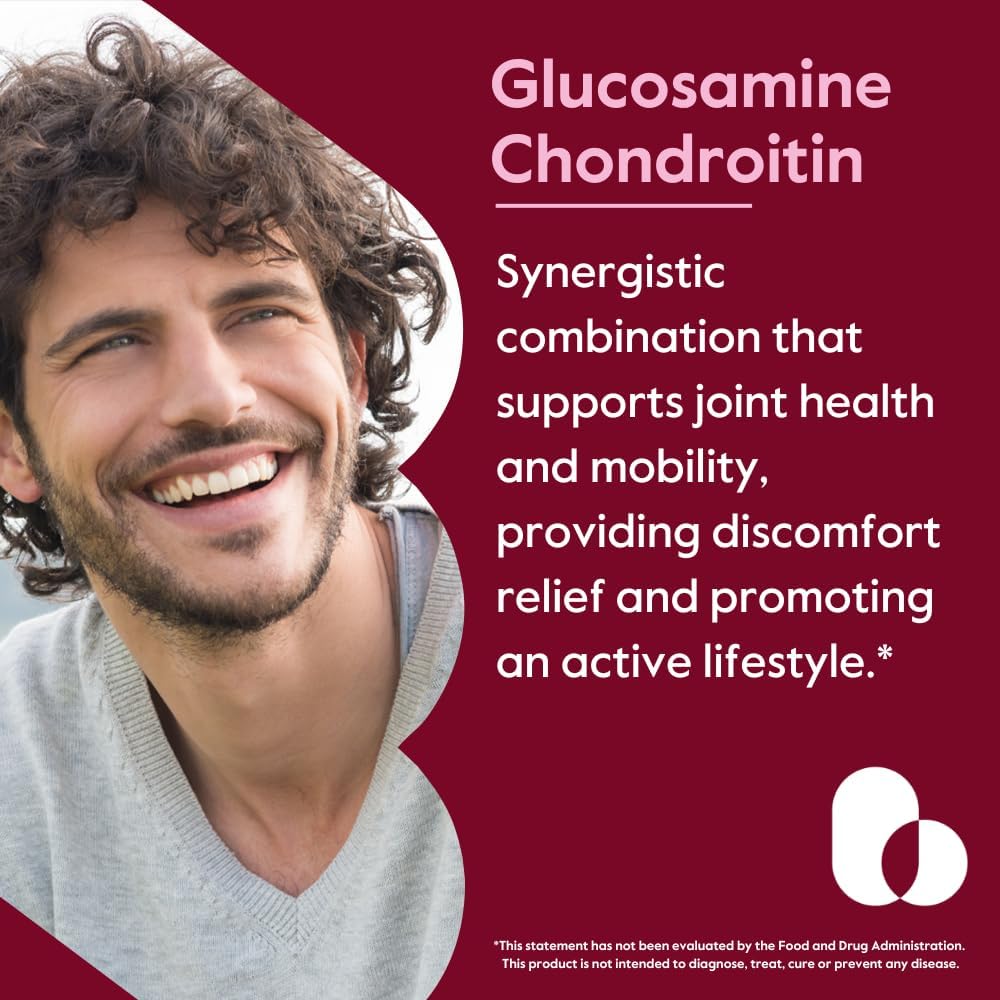 Glucosamine & Chondroitin Sulfate 750/600 Triple Strength Tablets x 500 - Joint Support, No Stearates, Gluten Free
