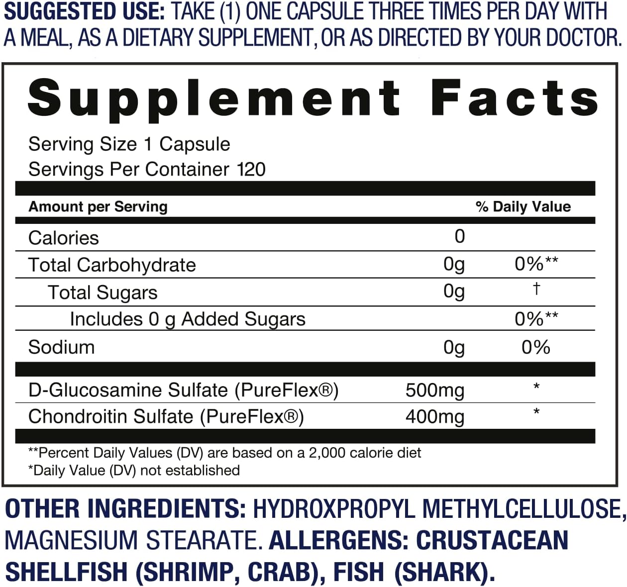 Glucosamine Chondroitin Supplement 120 Count - Basic Brands