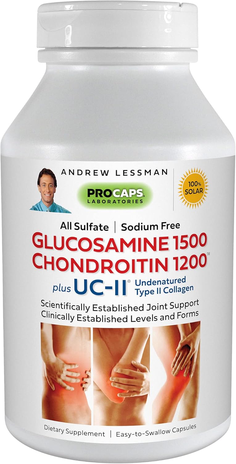Glucosamine Chondroitin + UC-II Capsules - Joint Support with Research-Backed Ingredients - 300 Count