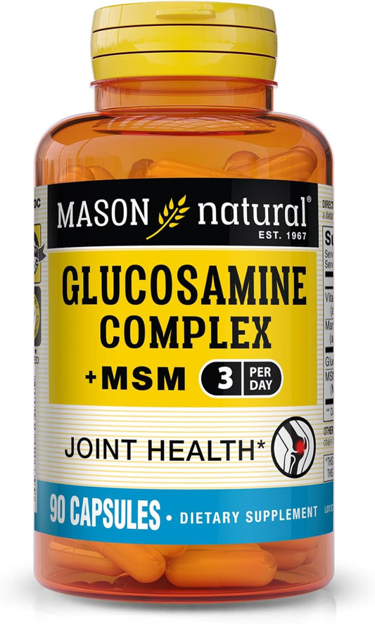 Glucosamine Complex Plus MSM with Vitamin C - Promotes Joint Health, Flexibility, and Mobility - 90 Capsules