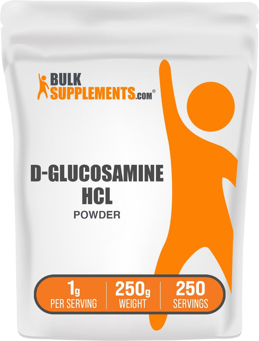 Glucosamine HCl Powder - 1000mg Glucosamine Supplement - Gluten Free - 250g (8.8 oz) - Pack of 1