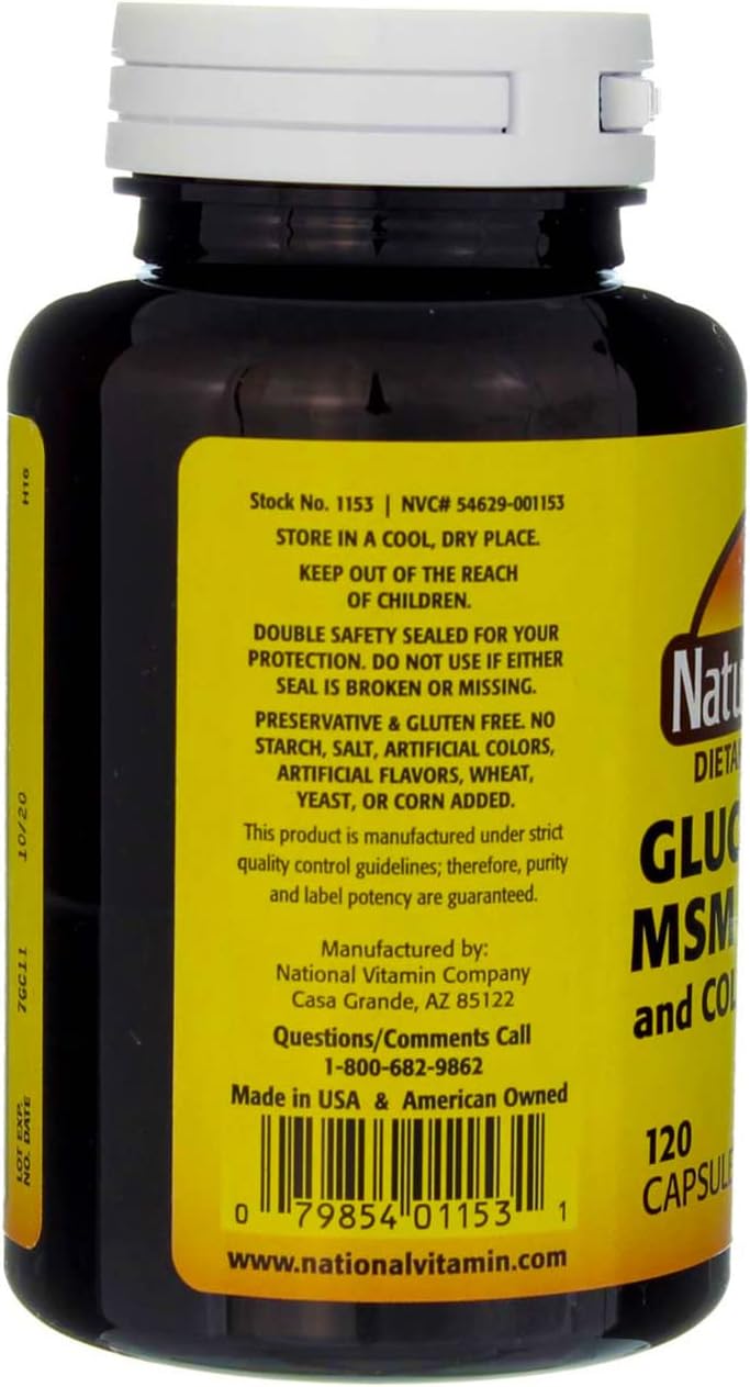 Glucosamine MSM Complex Tablets 120 Count - Natural Blend Formula