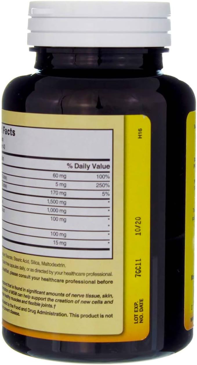 Glucosamine MSM Complex Tablets 120 Count - Natural Blend Formula