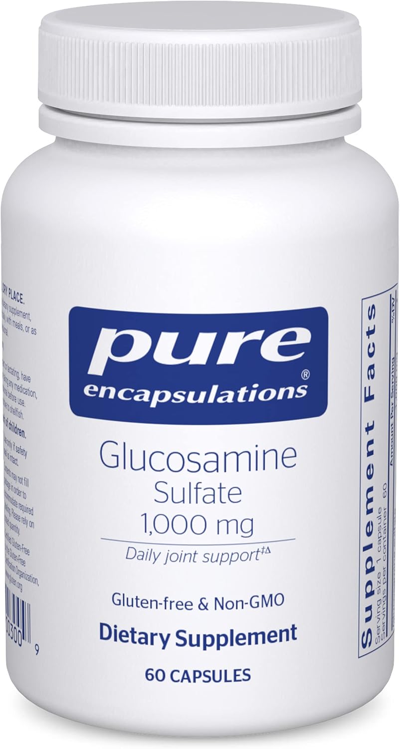 Glucosamine Sulfate 1,000 mg Supplement for Joint Support, Mobility, Cartilage Health - 60 Capsules