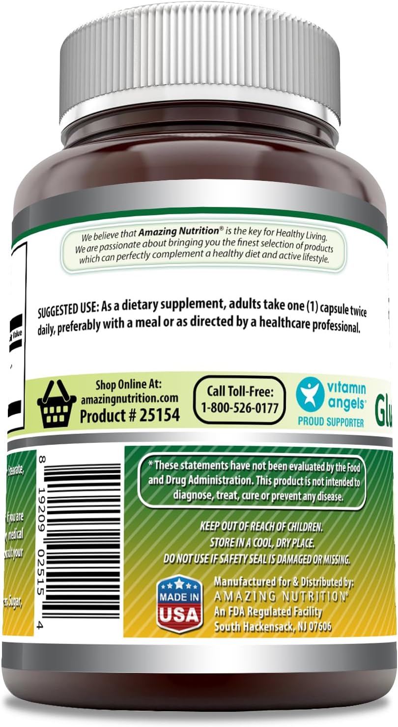 Glucosamine Sulfate 1000mg Capsules Supplement | Non-GMO, Gluten Free | Made in USA | 240 Count