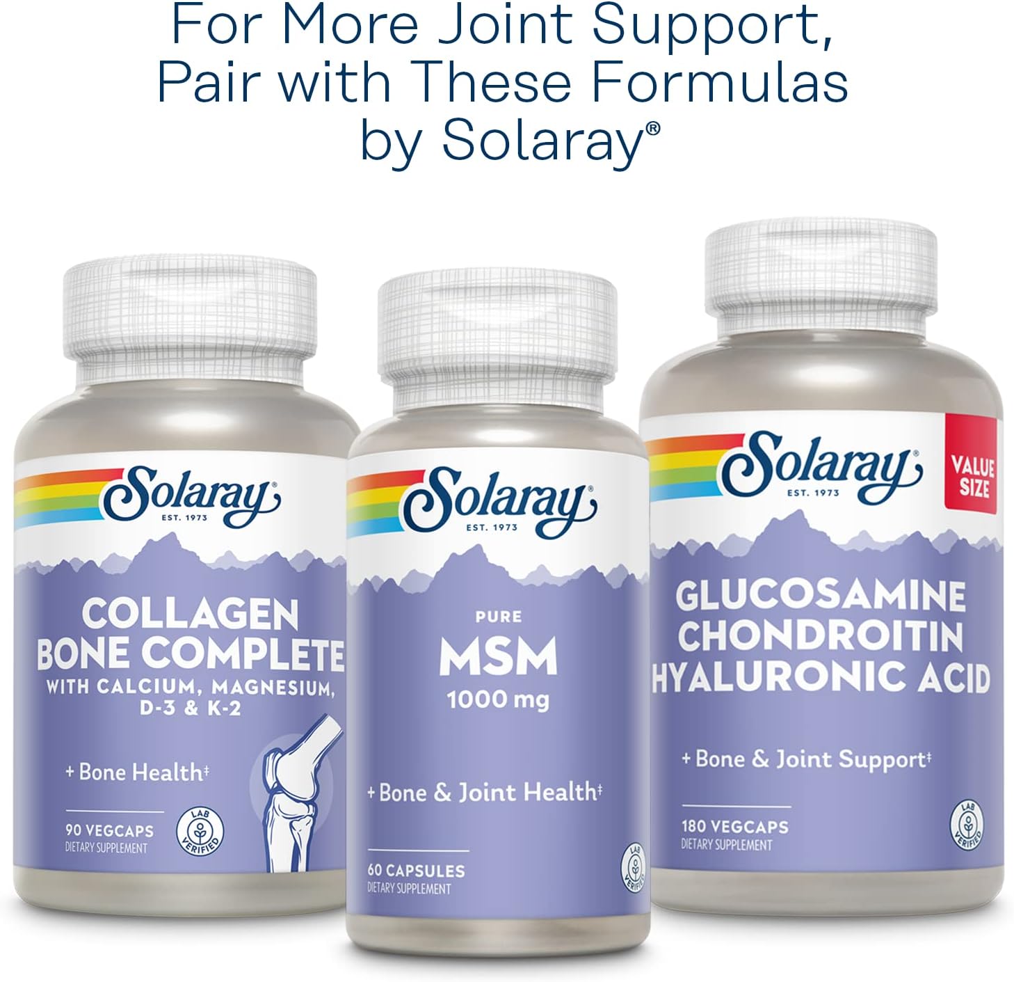 Glucosamine Sulfate 1500mg Joint Support Supplement with Turmeric & Boswellia - 120 VegCaps, 60 Servings, Money Back Guarantee