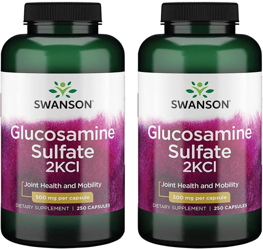 Glucosamine Sulfate 2Kcl 500mg Capsules - 500 Total Pills - Pack of 2