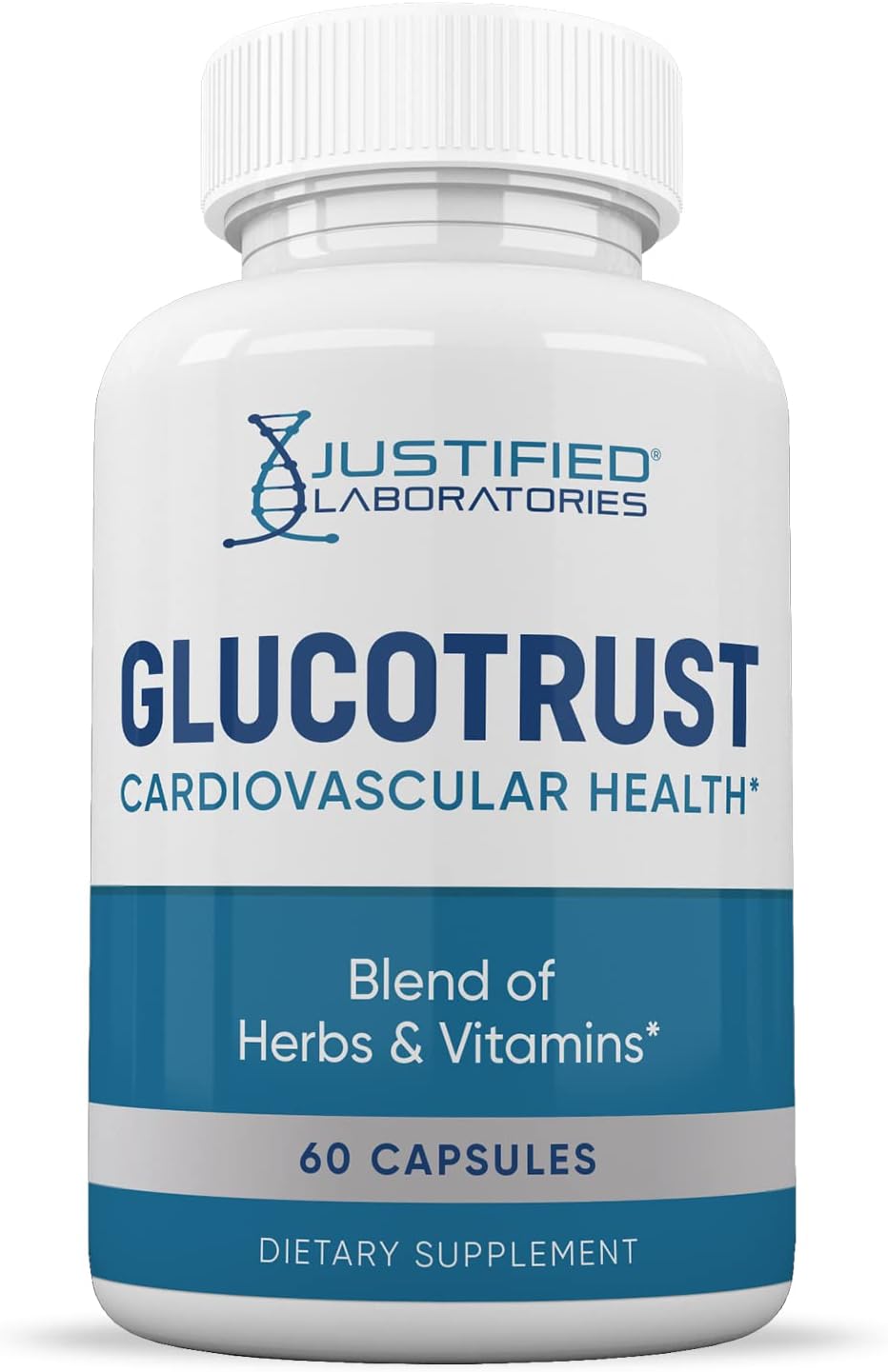 Glucotrust Advanced Formula Supplement Pills by Justified Laboratories - 5 Pack with 300 Capsules