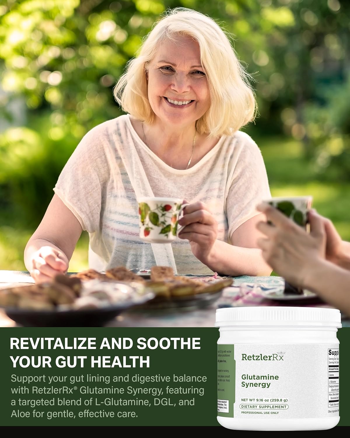 Glutamine Synergy Gastrointestinal Support Supplement - Non-GMO, Vegan Formula for Digestive Health