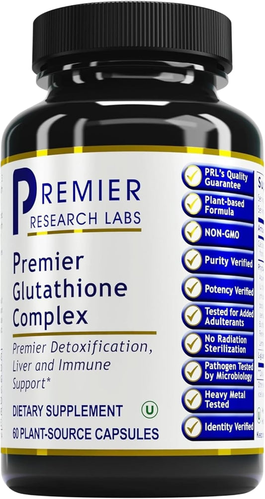Glutathione Complex Supplement for Liver & Immune Health - 60 Vegetarian Capsules - Daily Support for Immune System & Liver Detox