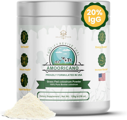 Gluten-Free Bovine Colostrum Powder Supplement for Immune Support, Muscle Recovery, and Wellness - Unflavored Superfood Powder - 60 Servings