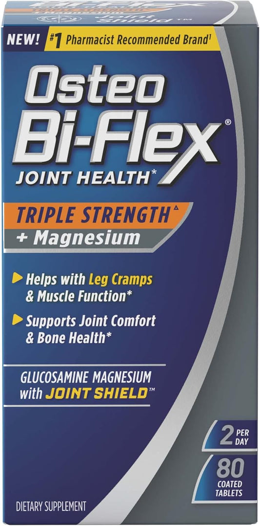Gluten Free Osteo Bi-Flex Triple Strength Joint Supplement with Glucosamine & Magnesium, 160 Tablets