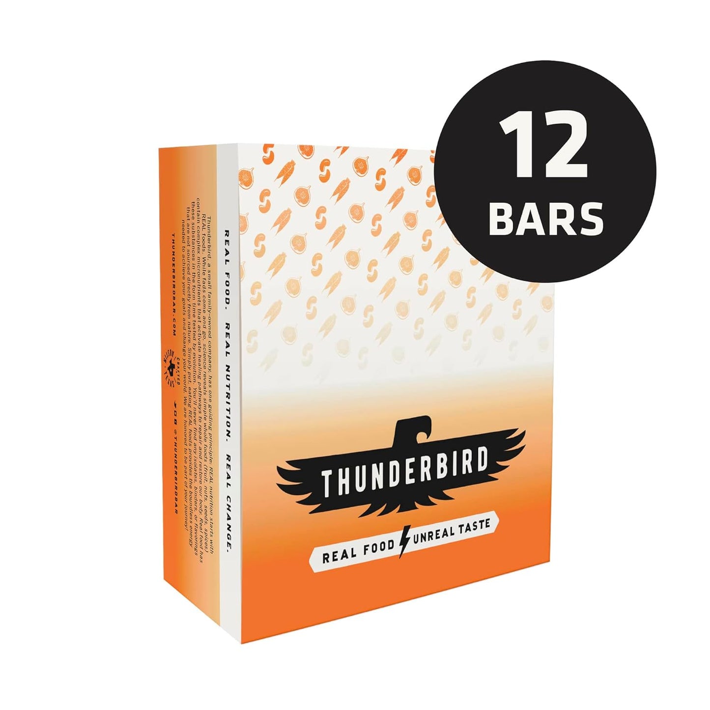 Gluten-Free Thunderbird Energetica Energy Bars with Protein, Vegan Paleo Snack, Real Food, Non-GMO, No Added Sugar - Cashew Fig Carrot Flavor (12 Count, 1.7 oz. Bars)