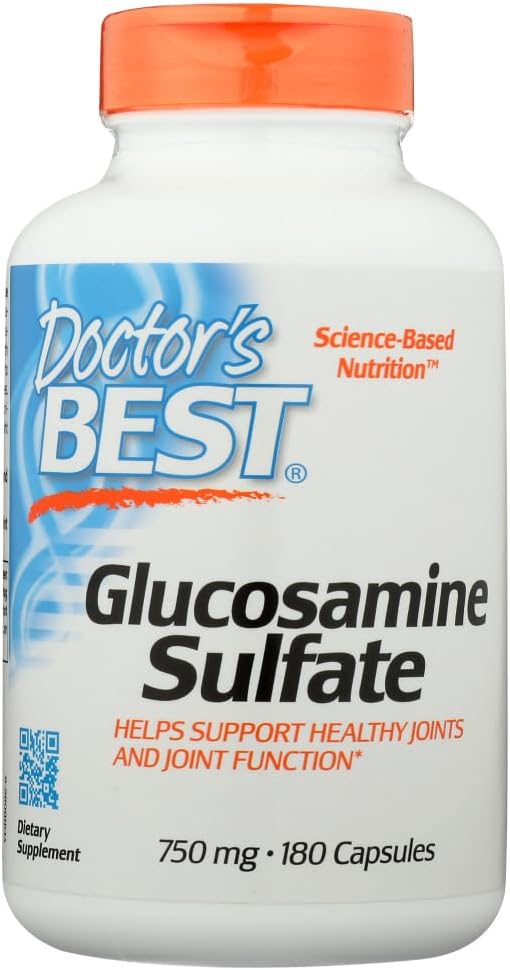Gluten & Soy Free Doctor's Best Glucosamine for Joint Support, 750 mg, 180 Count - Non-GMO Formula
