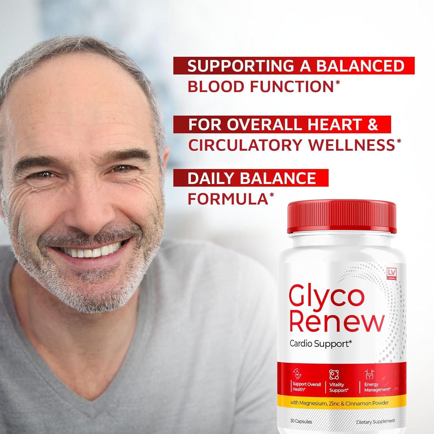 Glyco Renew Blood Support Supplement - 30 Capsules for Ripped Support