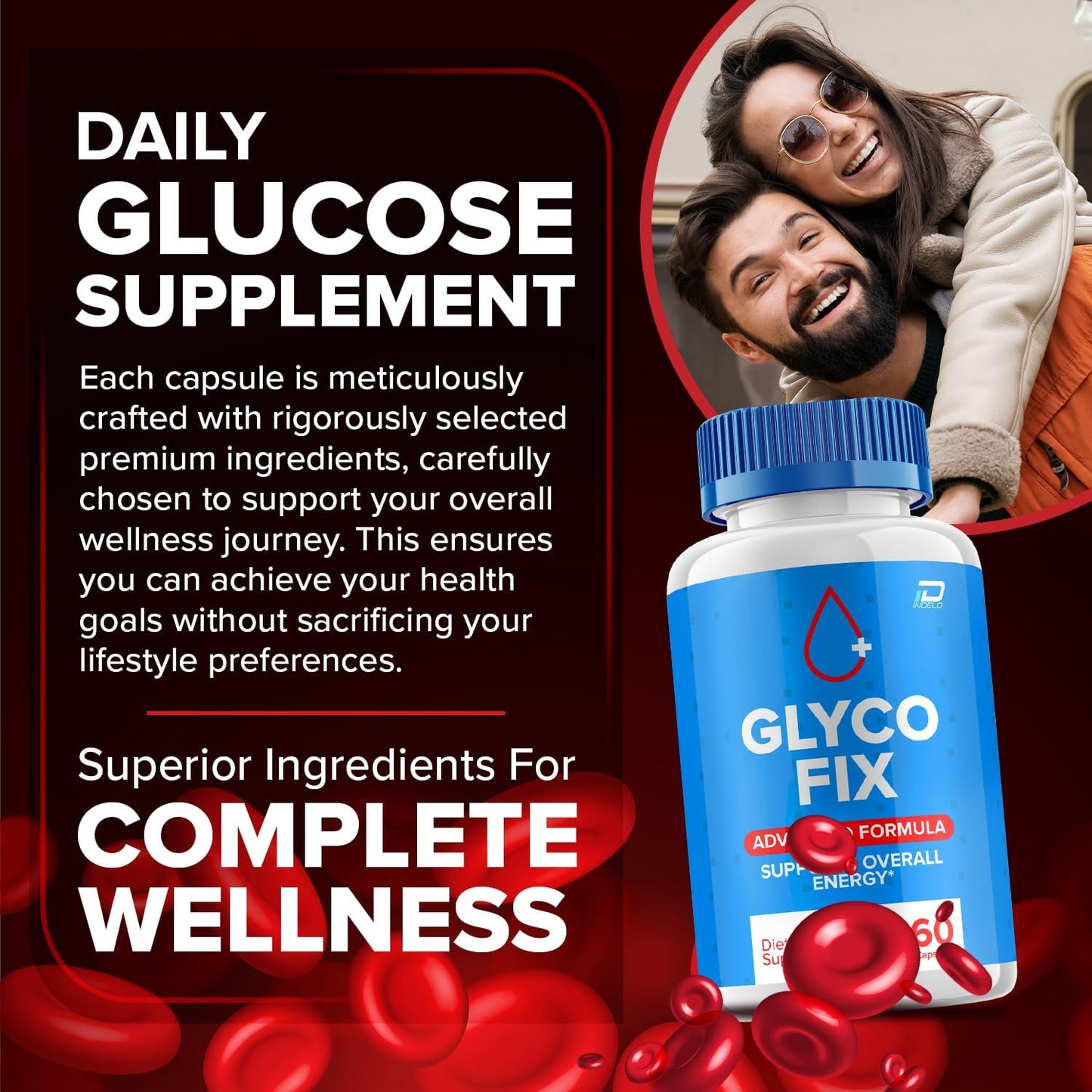 GlycoFix Advanced Supplement Capsules - Natural Formula to Support Healthy Levels, Maximum Strength Daily Formula (3 Pack - 180 Capsules)