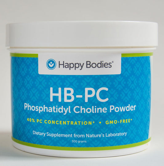 GMO-FREE Phosphatidyl Choline-40% Powder, 300g by Happy Bodies (HBPC) - High Quality Supplement