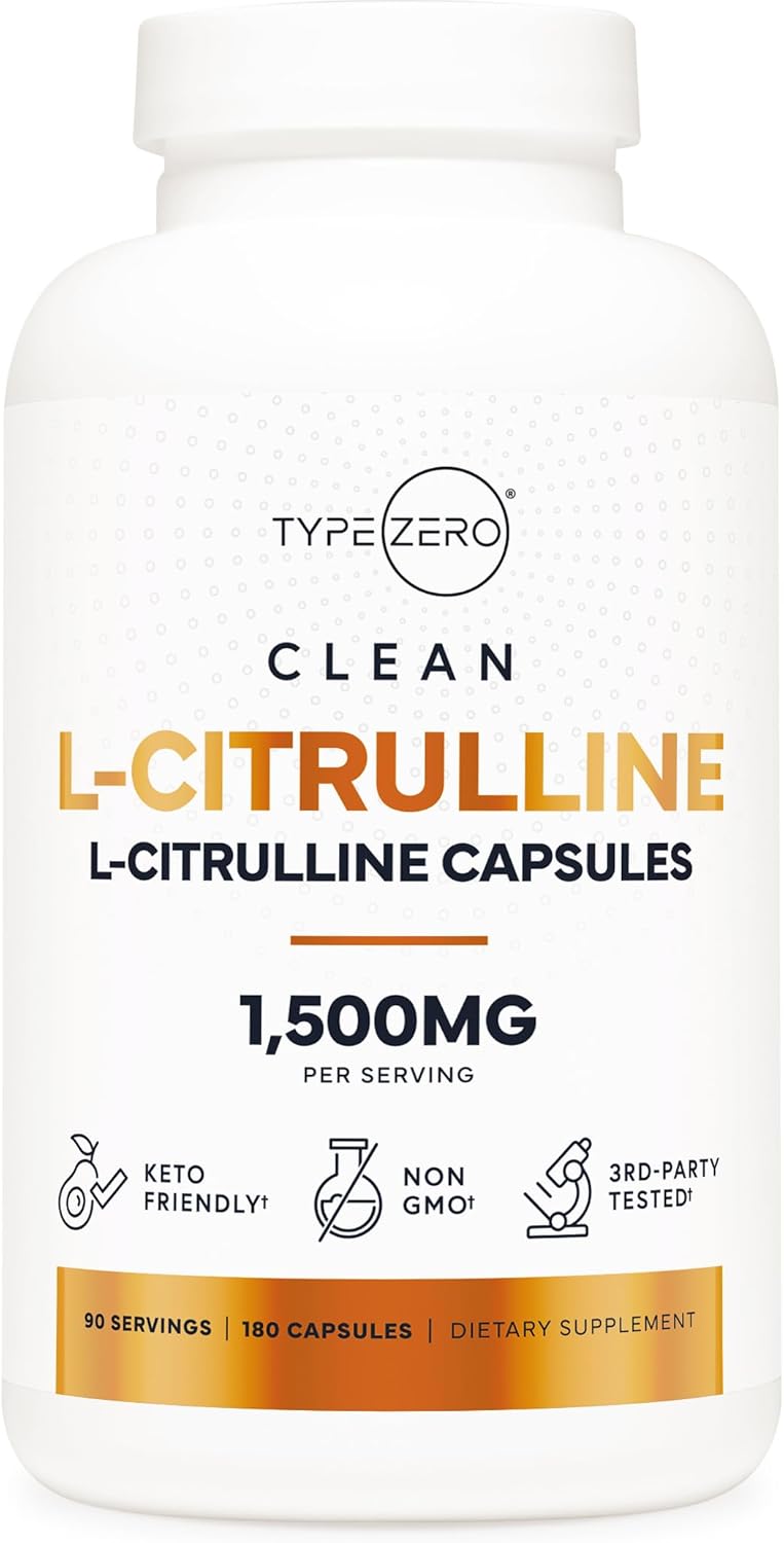 GMO-Free Type Zero L-Citrulline Capsules - 180 Capsules (1500 mg) - BoostGo Australia