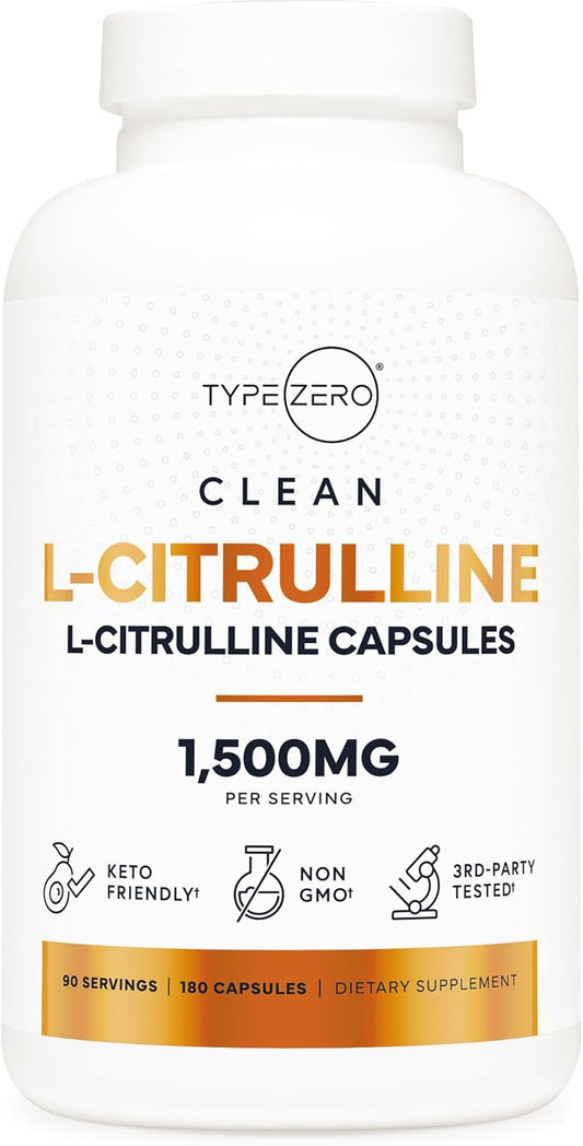 GMO-Free Type Zero L-Citrulline Capsules - 180 Capsules (1500 mg) - BoostGo Australia