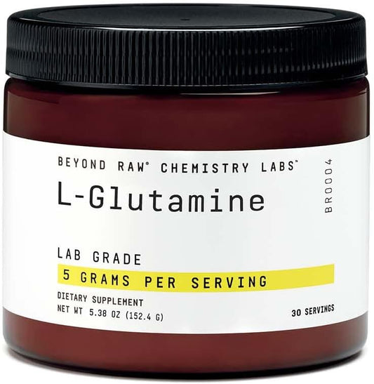 GNC BEYOND RAW Chemistry Labs L-Glutamine Powder - Muscle Function Support - 30 Servings