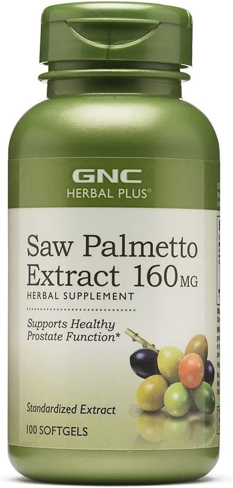 GNC Herbal Plus Saw Palmetto Extract - 160mg Potency for Prostate Health and Hair Growth