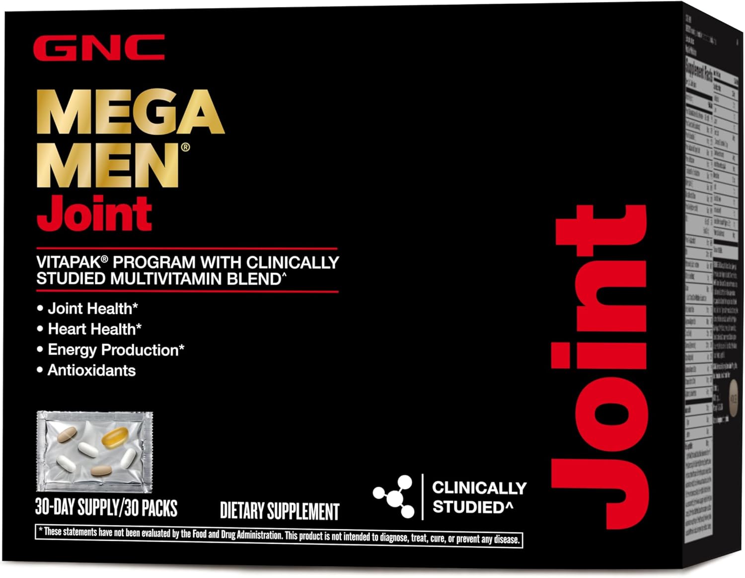 GNC Mega Men Joint Vitapak | Promotes Joint and Heart Health, Energy, and Antioxidants | 30 Tablets