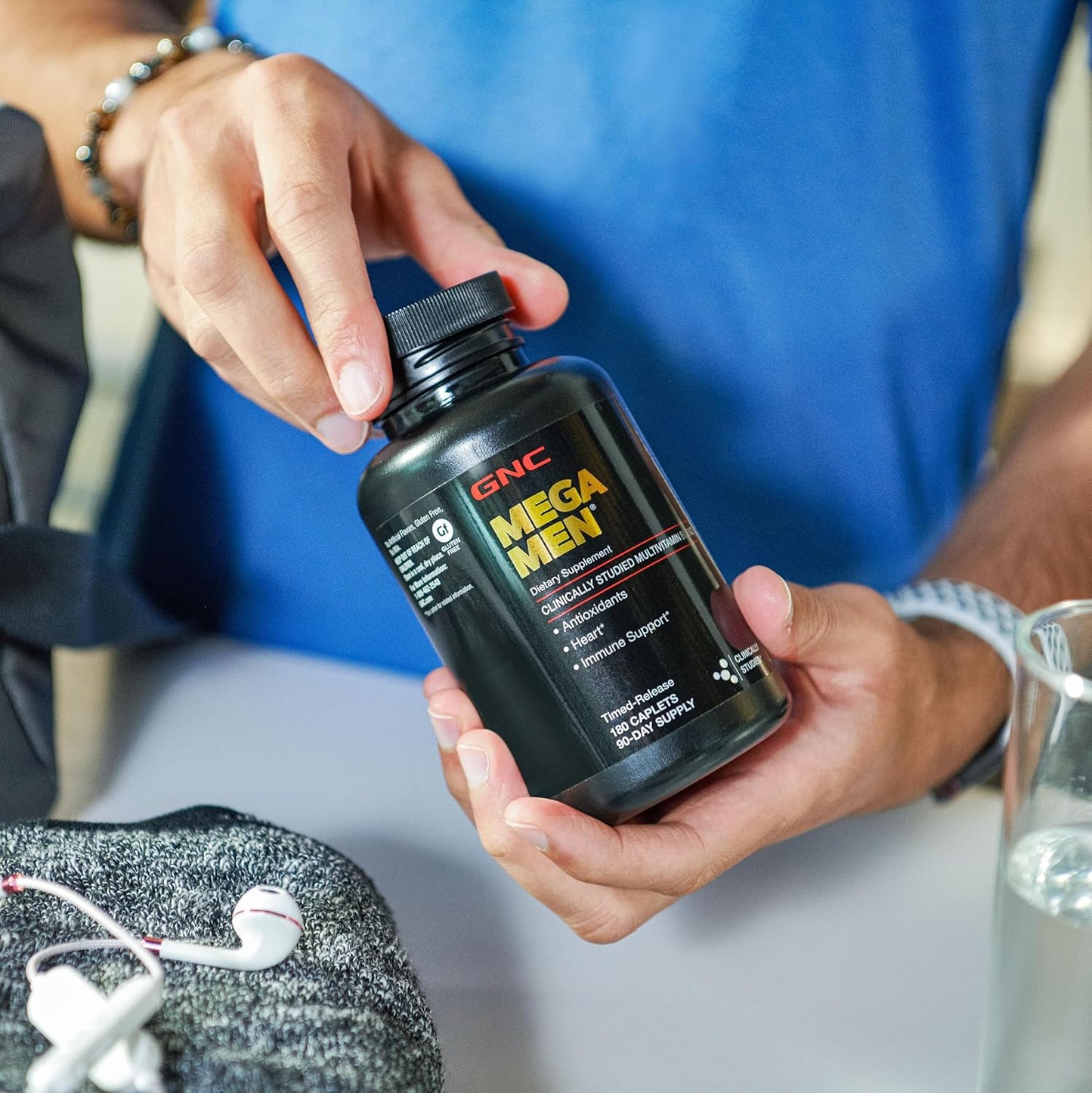 GNC Mega Men Multivitamin 180 Count - Supports Heart Health and Immune System