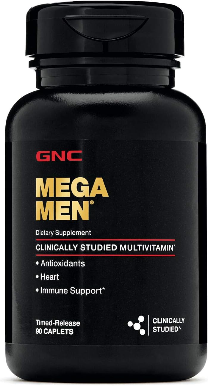 GNC Mega Men Multivitamin Twin Pack - 180 Count for Heart Health & Immune Support