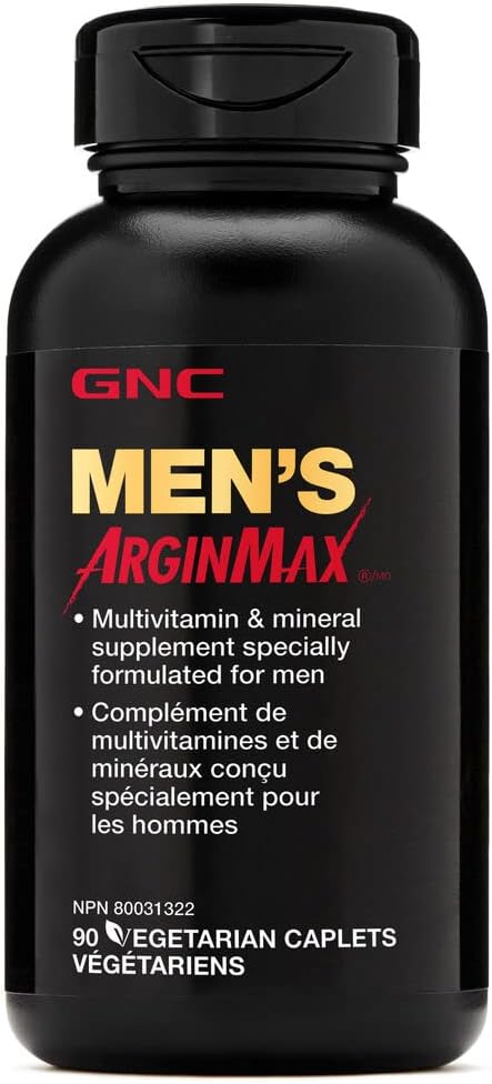GNC Men's Arginmax Supplement, 90 Count, Supports Sexual Health, Blood Flow, and Vitality