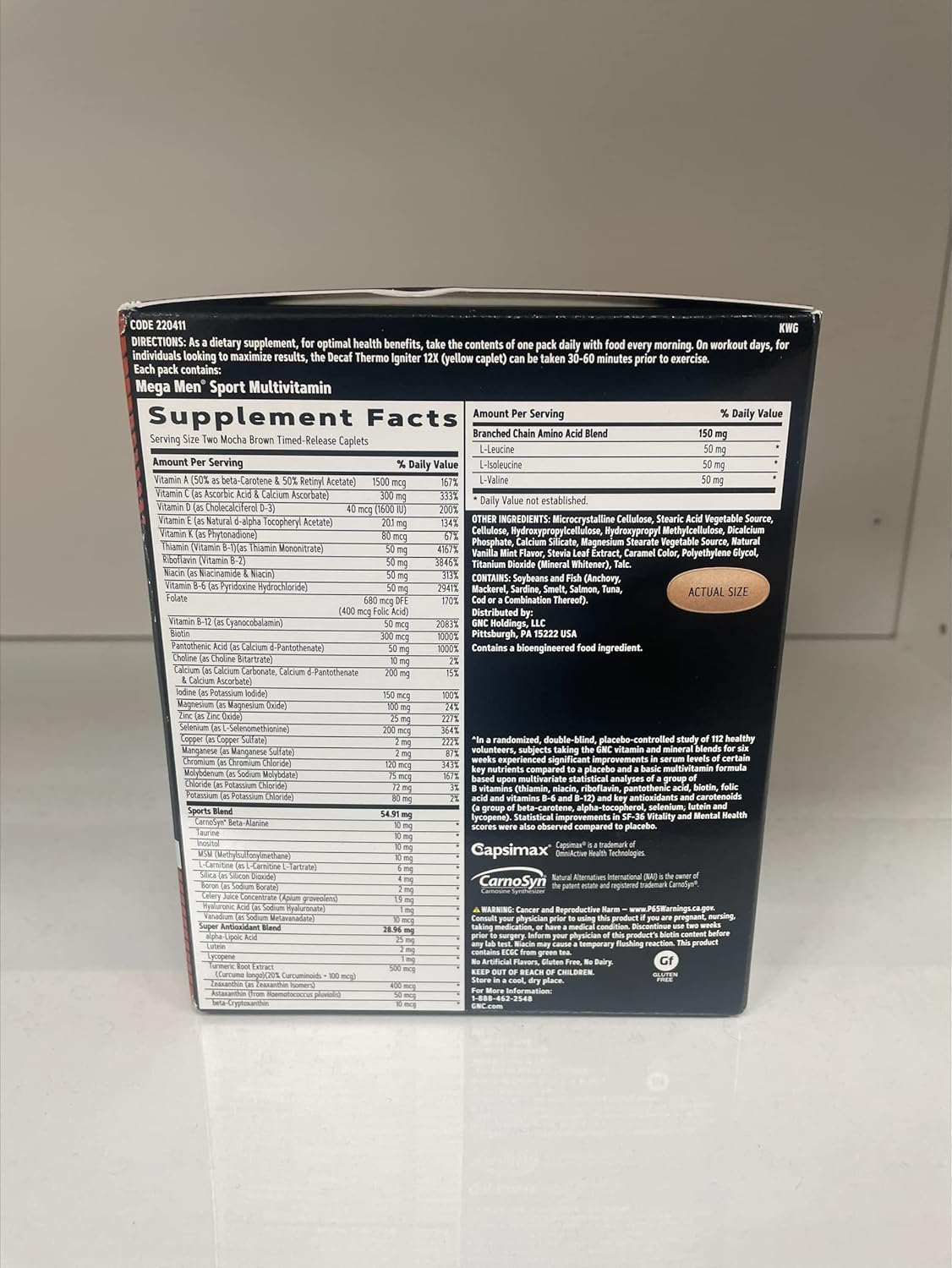 GNC Men's Ripped Non-Stimulant Formula - 30 Servings for Lean Muscle